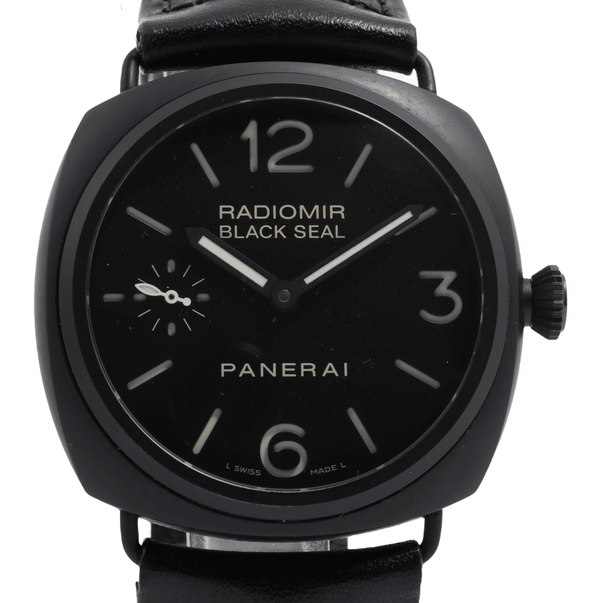 Panerai Radiomir Black Seal PAM00292 OP6723 SS×Leather Black Dial